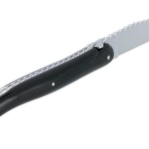 Couteau Prestige Forge De Laguiole Rambaud Plein Manche En Ebene Ressort Torsade 05