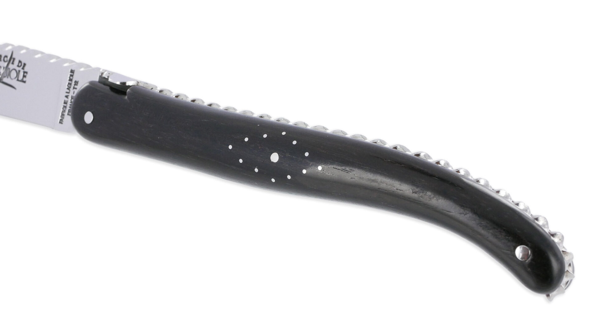 Couteau Prestige Forge De Laguiole Rambaud Plein Manche En Ebene Ressort Torsade 06