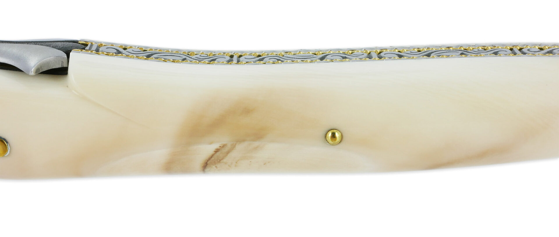 Couteau Prestige Forge De Laguiole Stephane Rambaud Mitre Arriere Damas Manche Phacochere Double Platines 06