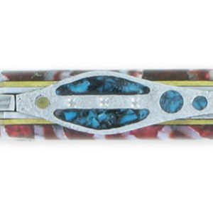 Couteau Prestige Laguiole Arbalete Le Joyaux De La Couronne Manche En Molaire De Mammouth Rouge 1 Mitre Damas 1 Piece 12cm 04