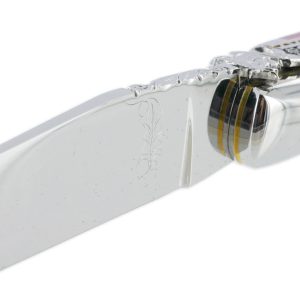 Couteau Prestige Laguiole David Dauvillaire Carpe Koi Manche Corail Violet 1 Piece 12 Cm 03