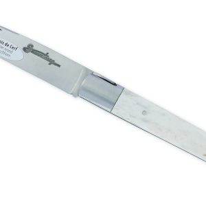 Couteau Sauveterre 1 Piece 11 Cm Manche Bois De Cerf 1 Mitre Inox Brosse 01