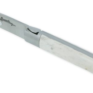 Couteau Sauveterre 1 Piece 11 Cm Manche Bois De Cerf 1 Mitre Inox Brosse 02