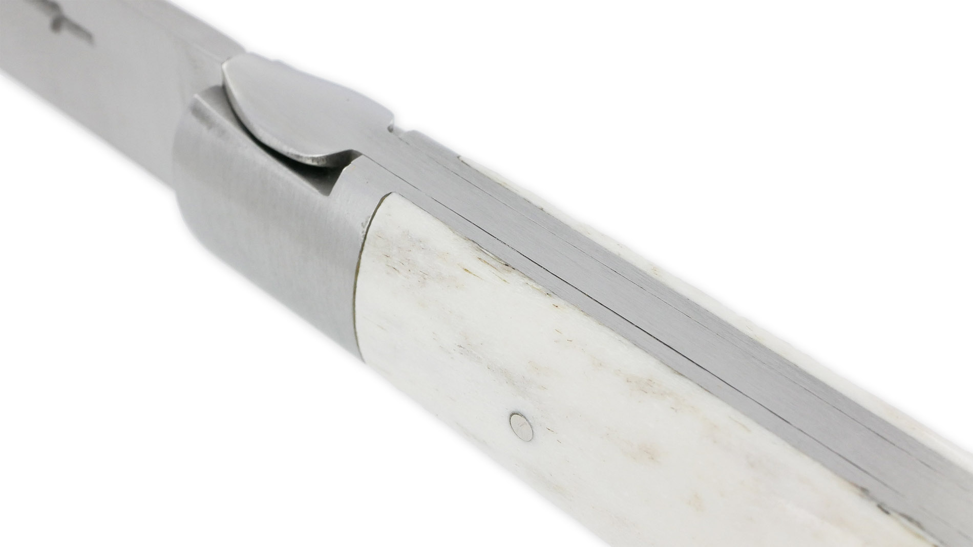 Couteau Sauveterre 1 Piece 11 Cm Manche Bois De Cerf 1 Mitre Inox Brosse 03