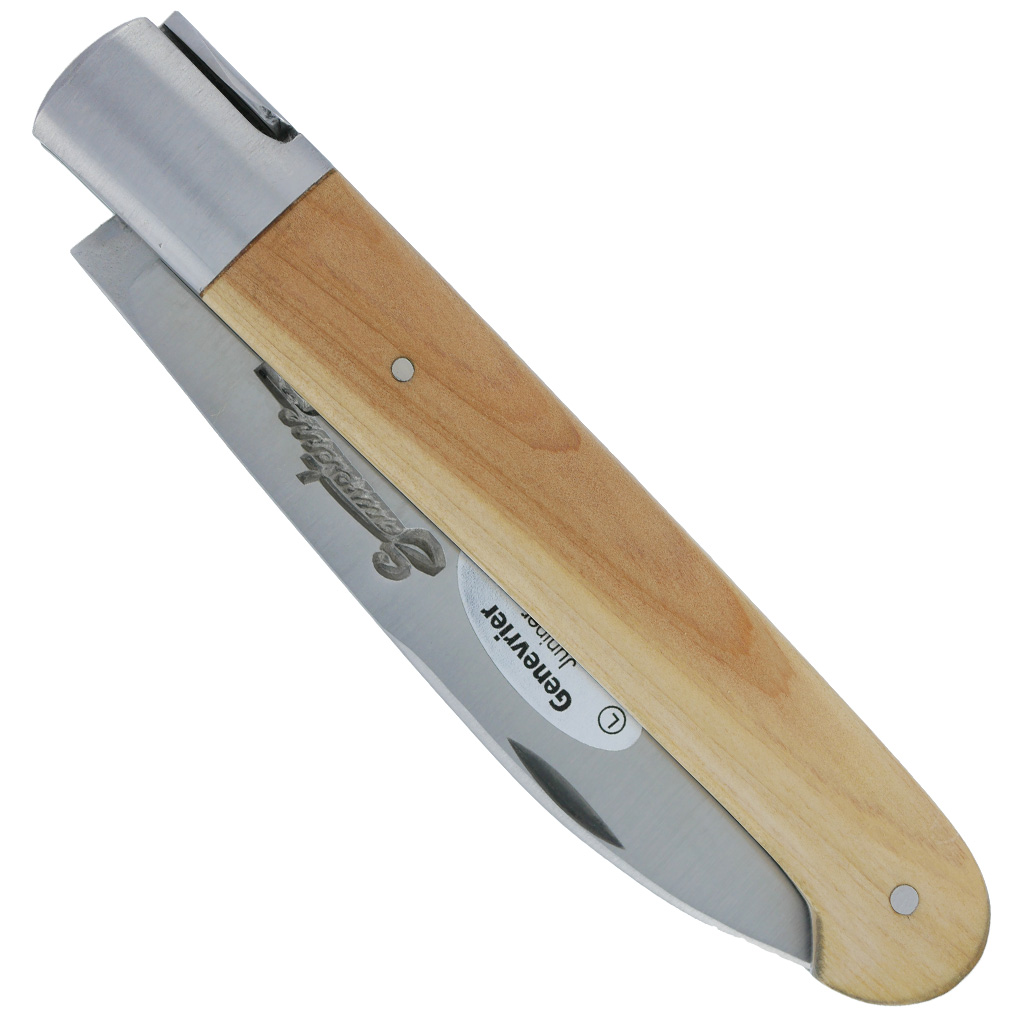 Couteau Sauveterre 1piece 11cm Manche Genevrier 1 Mitre Inox Brosse 01