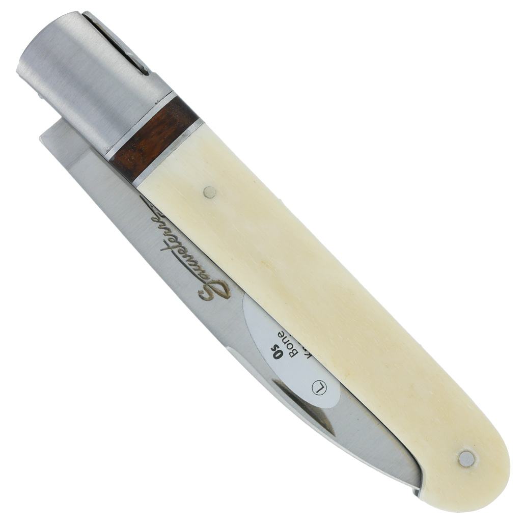 Couteau Sauveterre 1piece 11cm Manche Os Corniere Amourette 1 Mitre Inox Brosse 01