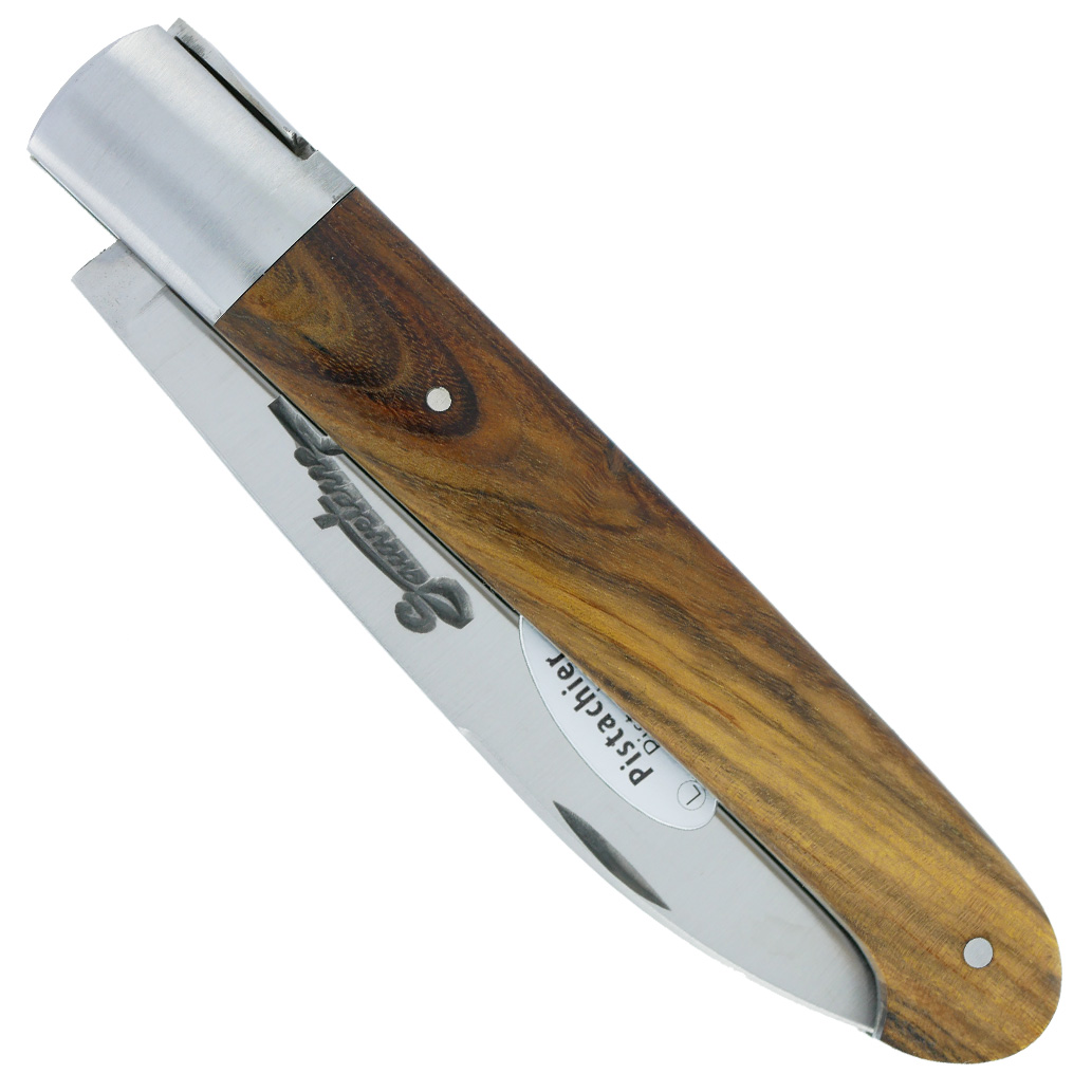 Couteau Sauveterre 1piece 11cm Manche Pistachier 1 Mitre Inox Brosse 01