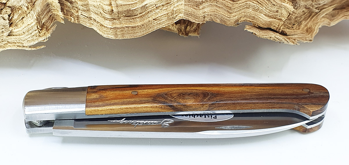 Couteau Sauveterre 1piece 11cm Manche Pistachier 1 Mitre Inox Brosse 04