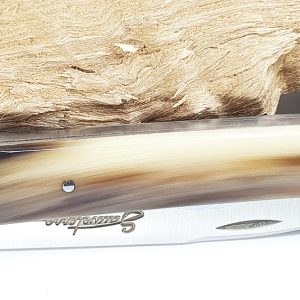 Couteau Sauveterre 1piece 11cm Manche Pointe De Corne 1 Mitre Inox Brosse 02