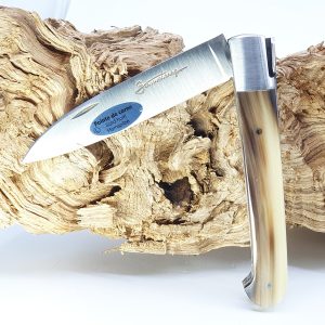 Couteau Sauveterre 1piece 11cm Manche Pointe De Corne 1 Mitre Inox Brosse 03