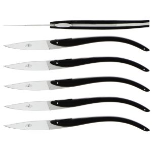 Couteaux De Table Forge De Laguiole Anne Sophie Pic Manches Ebene Set De 6 00