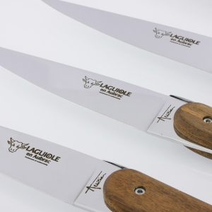 Couteaux De Table Laguiole En Aubrac L Ecir Plein Manche En Noyer Set De 6 02