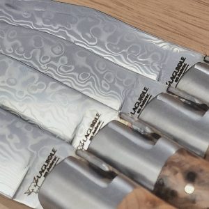 Couteaux De Table Prestige Laguiole En Aubrac Genevrier Lame Damas Set De 4 05