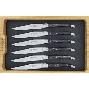 Couteaux Dessert Salade Lea Laguiole Buffle 01