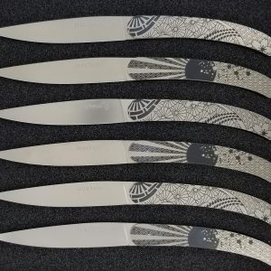 Couteaux Table Le Coq Francais Soleil Levant 01