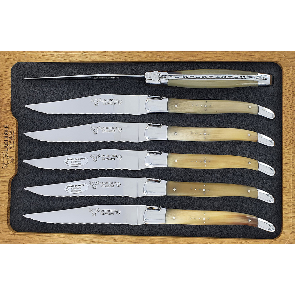 Couteaux Table Lea Dentes Steak Pointe De Corne 01