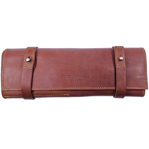 Etui Cuir Pour 6 Couteaux De Table Laguiole En Aubrac Couleur Fauve 00