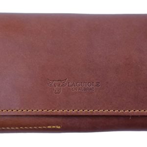 Etui Cuir Pour 6 Couteaux De Table Laguiole En Aubrac Couleur Fauve 01