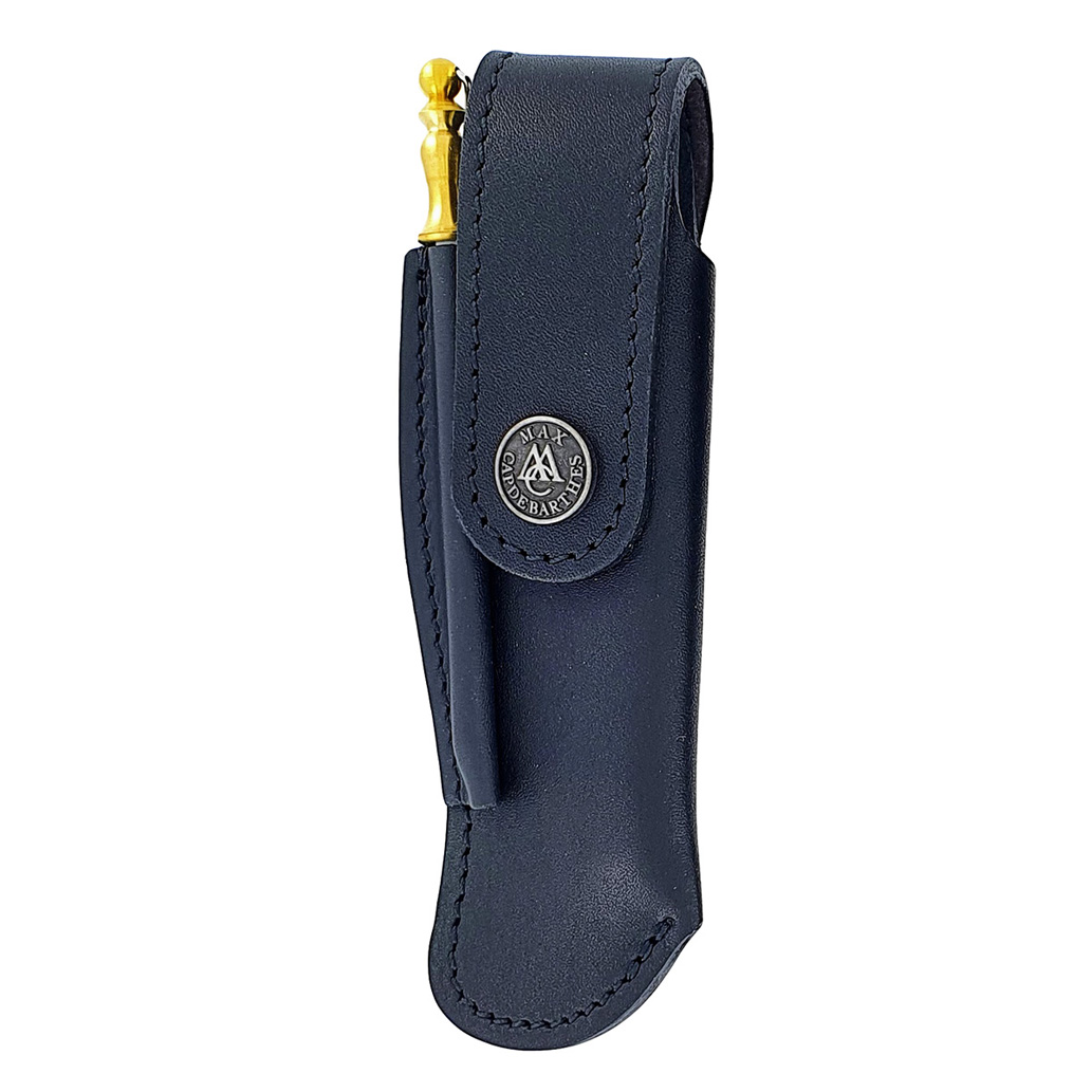 Etui Cuir Couteau Ceinture Laguiole Perou Fusil Noir Grand Modele 00