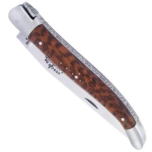 Forge De Laguiole Knife Amourette Wood Handle 1 Piece Brushed Stainless Steel 12cm