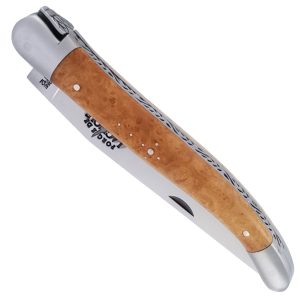 Forge De Laguiole Knife Heather Handle 1 Piece Brushed Stainless Steel 12cm