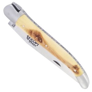 Forge De Laguiole Knife Juniper Handle 1 Piece Brushed Stainless Steel 12cm