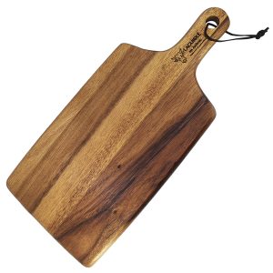 Large Acacia Cutting Board With Wood Handle Laguiole En Aubrac