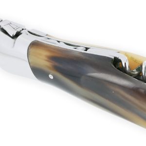 Hunting Knife With Corkscrew Laguiole Arbalete Horn Tip Handle