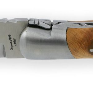 Hunting Knife Laguiole Arbalete With Juniper Handle Brushed Stainless Steel 12cm