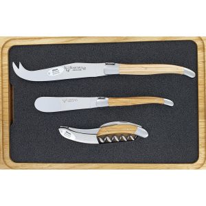 Cheese And Wine Server Laguiole En Aubrac Olivewood 3 Pieces