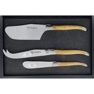 Cheese Server Laguiole En Aubrac Olive Wood 3 Pieces
