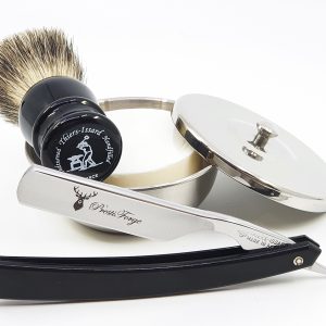 Kit Complet Thiers Issard Rasoir Droit Acrylique Noir 8 Pieces 03