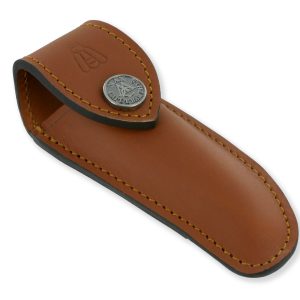 Small Leather Case Belt Knife Laguiole Nature Maya