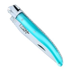 Laguiole Arbalete Turquoise Acrylic Handle 1 Piece 1 Shiny Stainless Steel Bolster 11cm