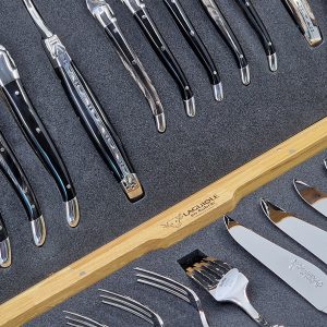Laguiole En Aubrac Cutlery Set In Buffalo 24 Pieces