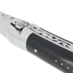 Laguiole En Aubrac Crocus 1 Piece 12 Cm Ebony 1 Shiny Stainless Steel Bolster