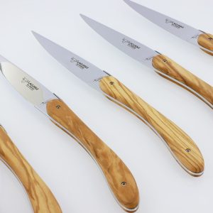 Laguiole En Aubrac L Ecir Full Handle Olivewood Table Knives Set Of 6