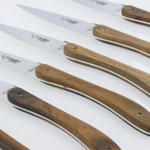 Laguiole En Aubrac L Ecir Full Handle Walnut Table Knives Set Of 6