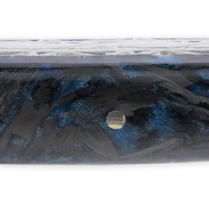 Laguiole En Aubrac Knife 1 Piece 12 Cm Double Carbon Plates Glittery Pearly Blue 2 Brushed Stainless Steel Bolsters Brushed Stainless Steel Blade Num3