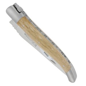 Laguiole En Aubrac Knife 1 Piece 12 Cm Oak Handle Brushed Stainless Steel