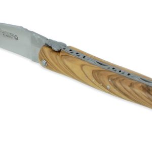 Laguiole En Aubrac Knife 1 Piece 12 Cm Olivewood Full Handle Brushed Finish