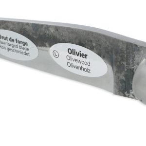 Laguiole En Aubrac Knife 1 Piece 12 Cm Olivewood Handle Brut De Forge Blade 2 Brushed Stainless Steel Bolsters