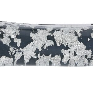 Laguiole En Aubrac Knife 1 Piece 12 Cm Full Silver Glittery Acrylic Handle Shiny Finish