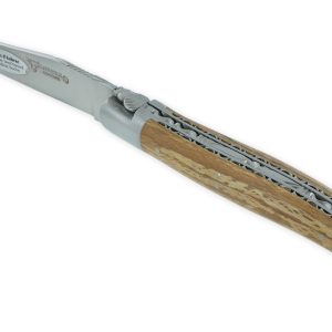 Laguiole En Aubrac Knife 1 Piece 12cm Aubrac Wood Handle 2 Double Bolsters Brushed Finish