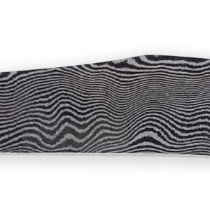 Laguiole En Aubrac Knife 1 Piece 12cm Ebony Handle 2 Brushed Stainless Steel Bolsters Balbach Damascus Blade