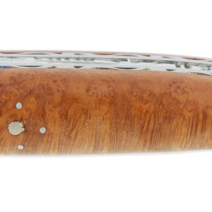 Laguiole En Aubrac Knife 1 Piece 12cm Heather Handle 2 Bolsters Double Plates