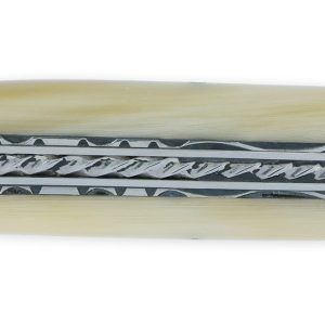 Laguiole En Aubrac Knife 1 Piece 12cm Full Horn Tip Handle Double Plates Handle Spiral Spring Num2