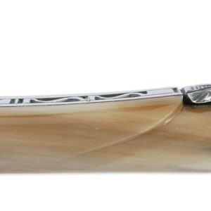 Laguiole En Aubrac Knife 1 Piece 14 Cm Yesteryear Horn Tip Full Handle Shiny Sandvik Blade