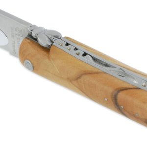 Laguiole En Aubrac Knife 1 Piece 14 Cm Yesteryear Olivewood Full Handle Shiny Sandvik Blade