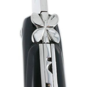 Laguiole En Aubrac Knife L Aubracien 1 Piece 12 Cm Buffalo 1 Shiny Stainless Steel Bolster Fly Flower Of Aubrac